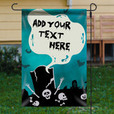 Lofaris Personalized Blue Black Cemetery Halloween Garden Flag